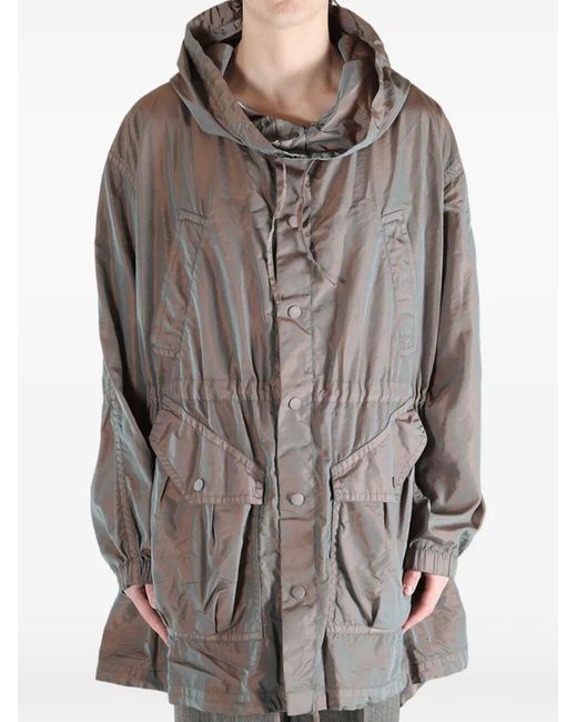 Dries Van Noten Gray Voxer Parka Jacket for men