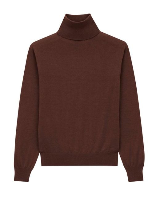 Saint Laurent Brown Turtleneck Sweater