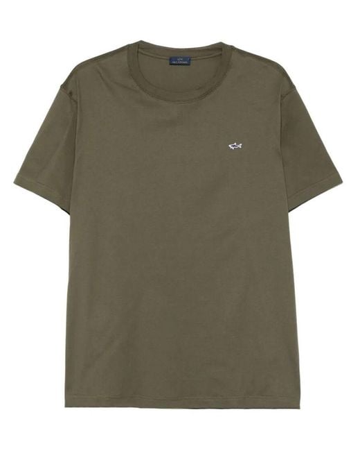 Paul & Shark Green Crew Neck T-Shirts for men
