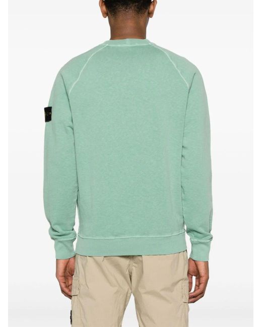 Stone Island Green Crewneck Sweatshirt Clothing for men