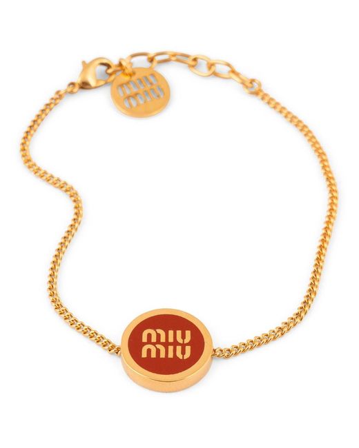 Miu Miu Metallic Enameled Metal Bracelet Accessories