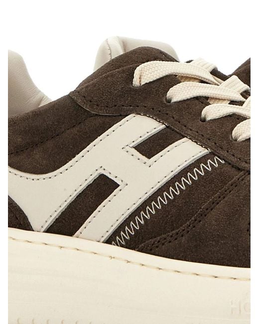 Hogan Brown H630 Leather Sneakers for men