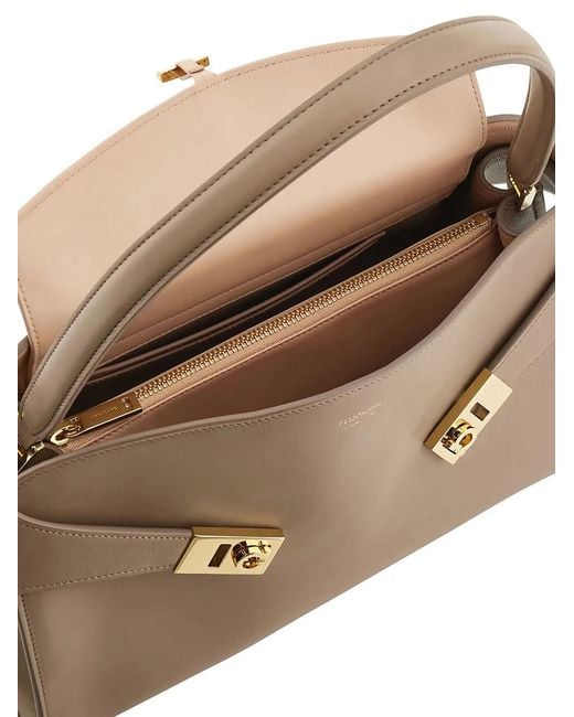 Ferragamo Gray Hug Soft Medium Shoulder Bag