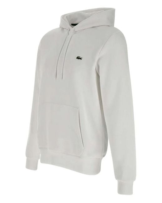 Lacoste White Logo Hoodie for men
