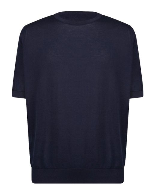 John Smedley Blue Kempton T-shirt for men