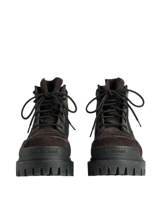 Balenciaga Black Combat Strike Low Boots for men