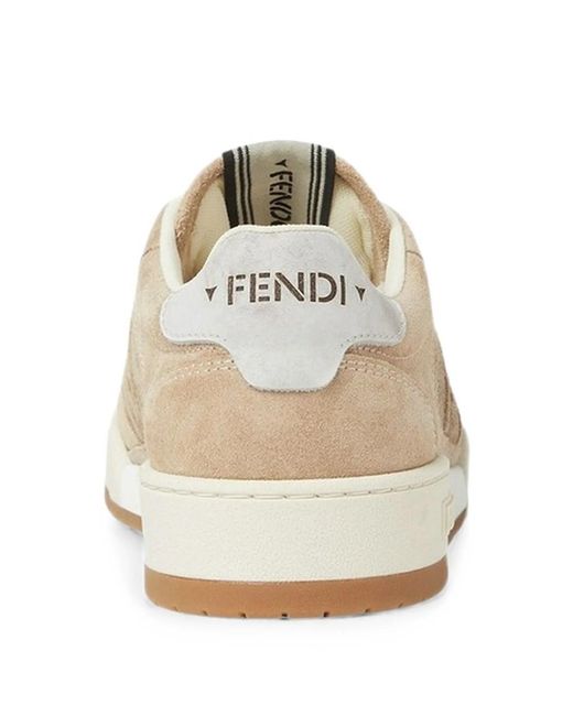 Fendi White Match Low Top Sneakers