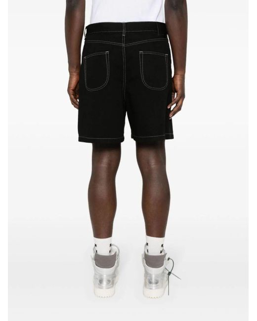 Off-White c/o Virgil Abloh Black Off- Denim Shorts for men