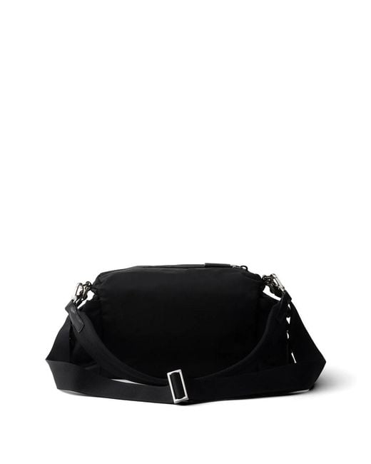 Prada Black Explore Re-Nylon And Leather Bag for men