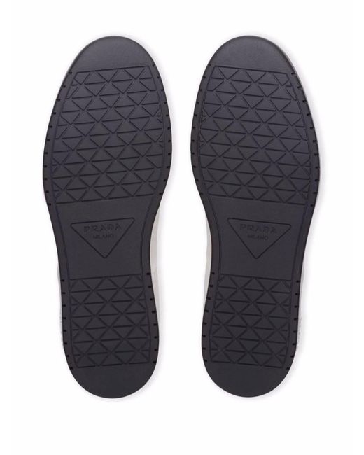 Prada White District Mirrored-effect Sneakers for men