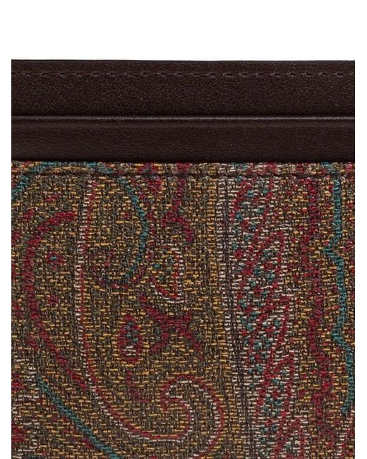 Etro Brown Arnica Card Holder for men