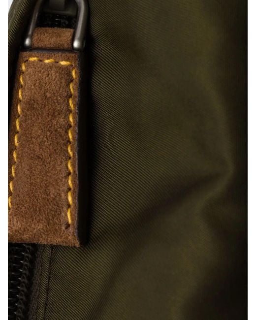 Prada Brown Re-Nylon And Suede Belt Bag for men
