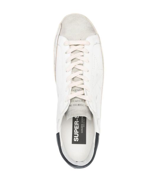 Golden Goose Deluxe Brand White Super-star Leather Sneakers for men