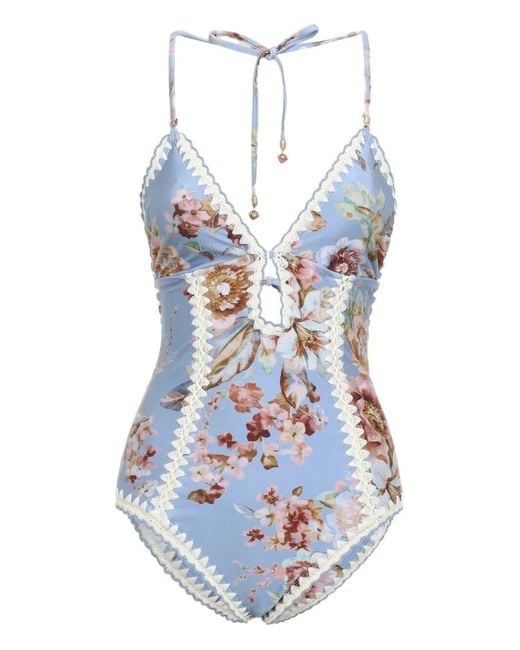 Zimmermann Blue Awaken Swimsuit