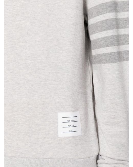Thom Browne White Sweatshirt With Stripes for men