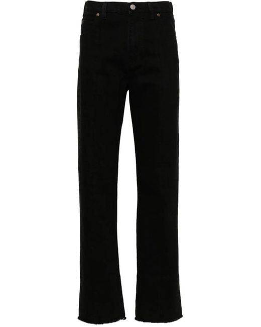 Victoria Beckham Black High-waist Straight-leg Jeans
