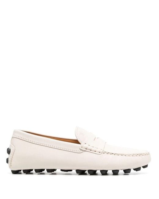 Tod's Natural Penny-slot Leather Loafers