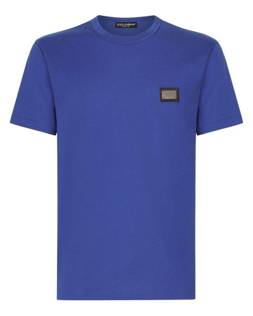Dolce & Gabbana Blue Dg Essentials Crew-neck T-shirt for men