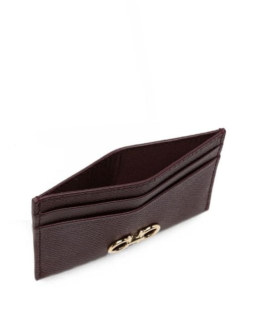 Ferragamo Purple Gancini Cardholder