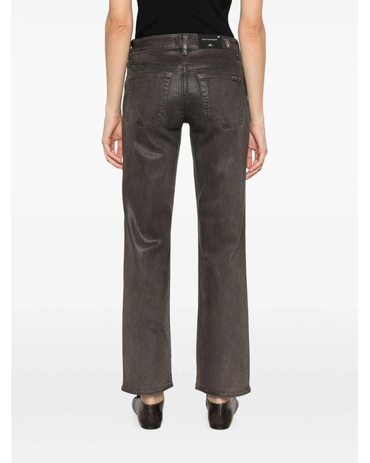 7 For All Mankind Gray Calie Straight Leg Jeans