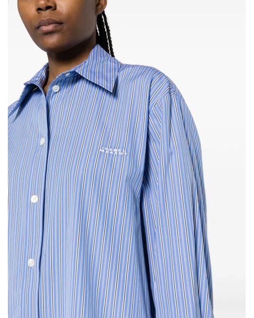 Camicia in cotone a righe di Isabel Marant in Blue