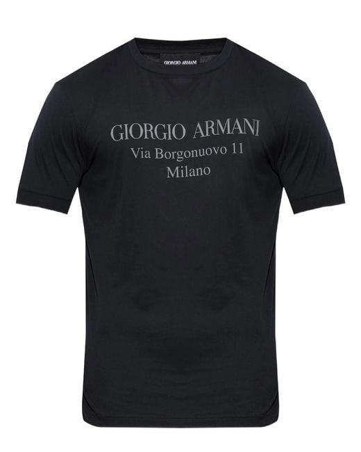 Giorgio Armani Black T-Shirt Logo for men