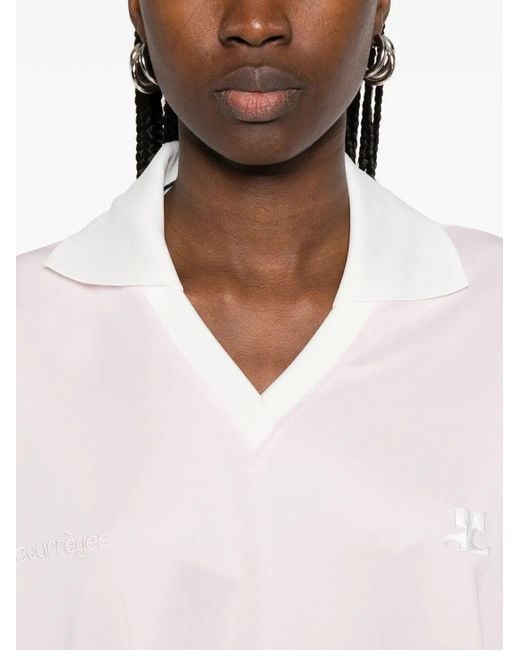 Courreges Pink Regular-Fit Polo