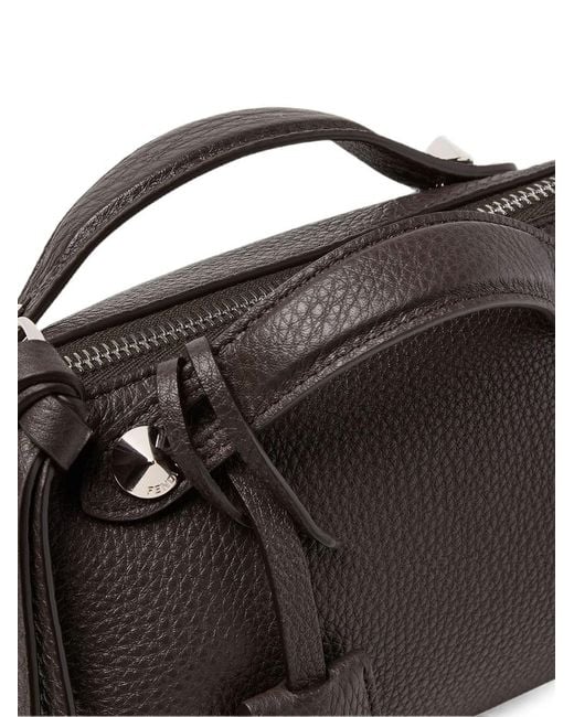 Fendi Brown By The Way Soft Mini In Ebony Leather