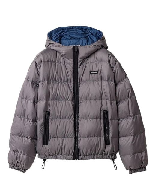 Miu Miu Gray Light Pongé Down Jacket