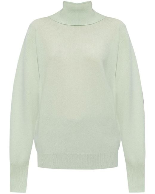 Jil Sander Green Turtleneck Sweater