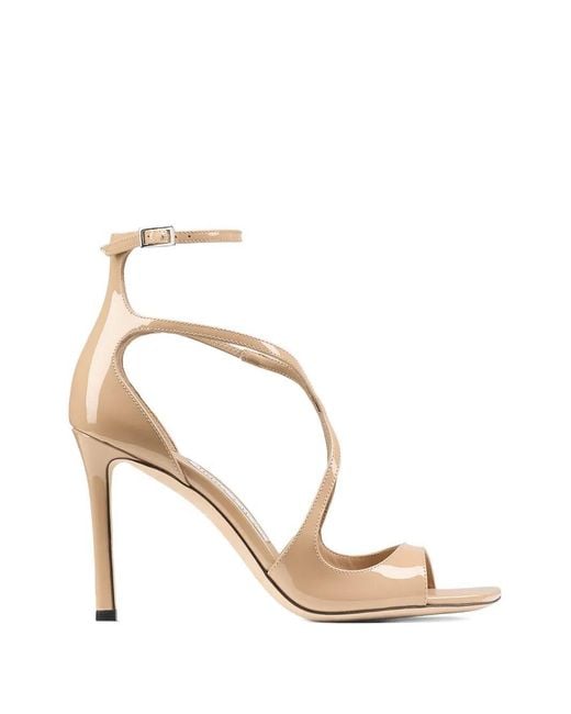 Jimmy Choo Metallic Azia 95 Patent Leather Sandals