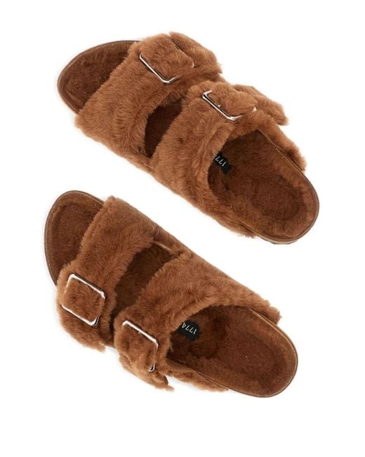 Birkenstock Brown Arizona Shearling Sandals Shoes