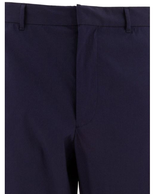 Prada Blue Lightweight Cotton Trousers for men