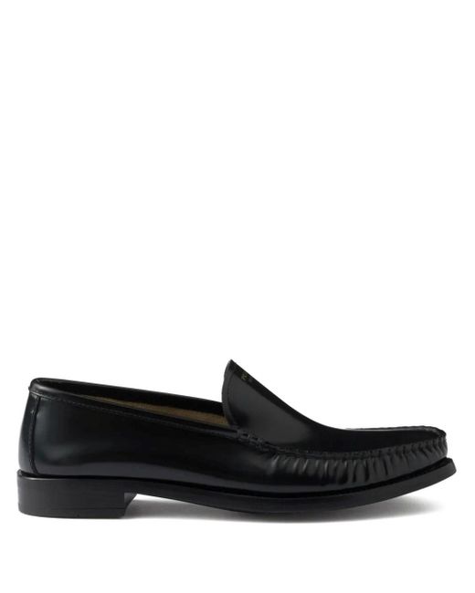 Prada Black Leather Loafers