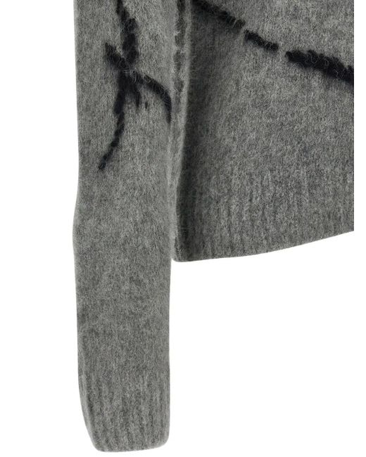 Dries Van Noten Gray Wool Blend Sweater for men