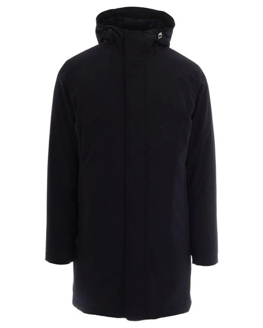 Herno Blue Padded Coat With Hood for men