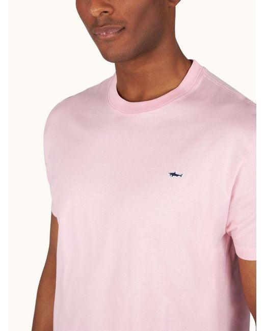 Paul & Shark Pink Crew Neck T-Shirt for men