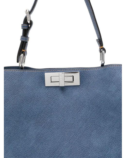 Fendi Blue Peekaboo Soft Medium Bag