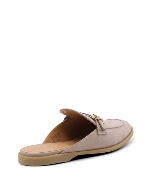 Tod's White Slip-On Mules