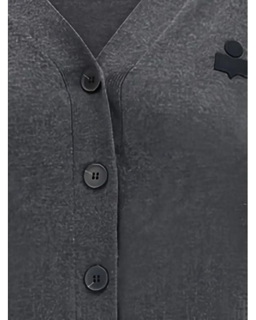 Isabel Marant Black Karina Cotton Blend Cardigan