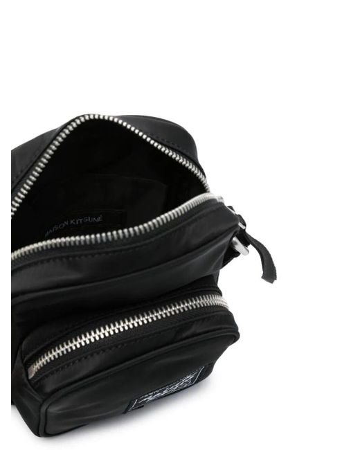 Maison Kitsuné Black Traveller Shoulder Bags for men