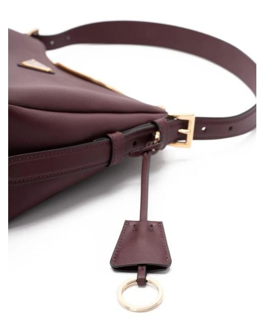 Prada Purple Aimãe Medium Leather Shoulder Bag