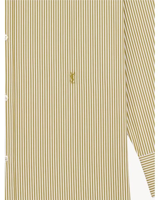 Saint Laurent Natural Oversized Stripes Shirt