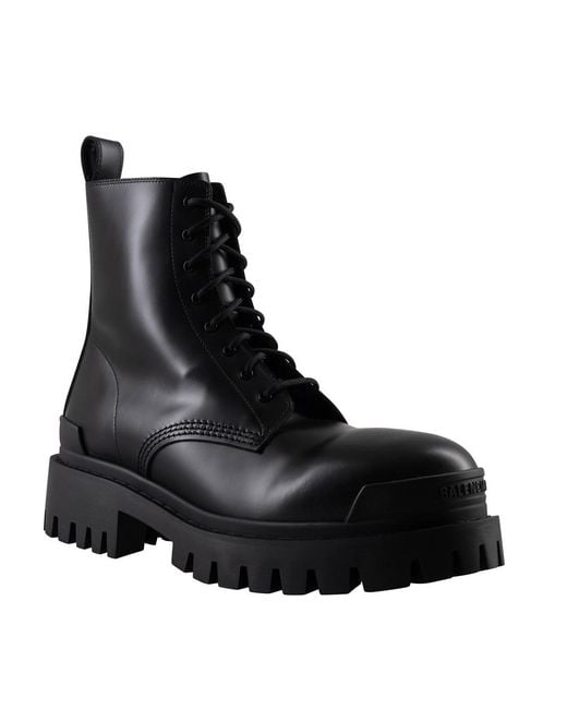 Balenciaga Black Strike Zip Bootie for men