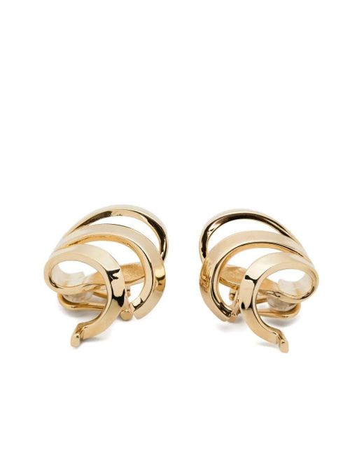 Orecchini Ear Leafbig di Ferragamo in Metallic