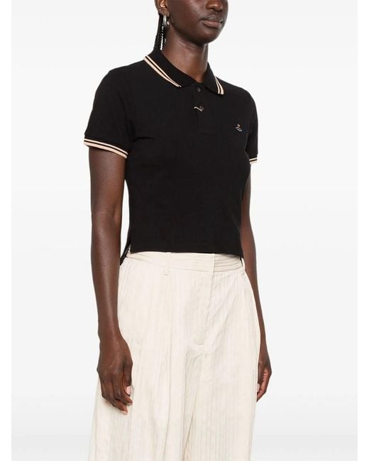 Vivienne Westwood Black Polo Mini Classic With Orb Embroidery