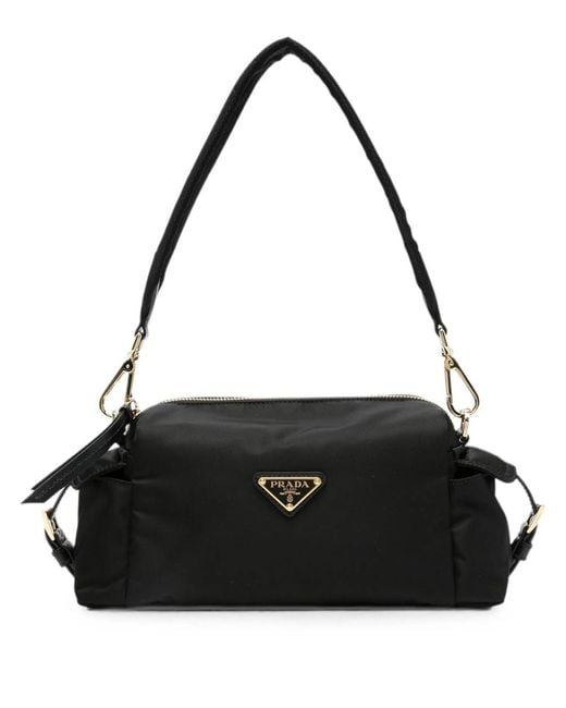 Prada Black Explore Small Re-Nylon And Leather Shoulder Bag
