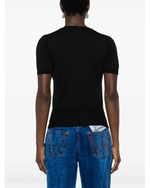 Vivienne Westwood Bea Orb-embroidered knitted shorts - Black