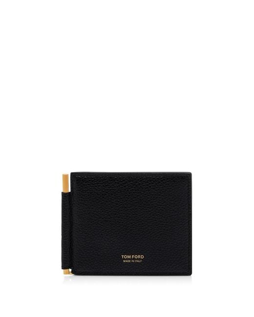 Tom Ford Black Wallet With Cash Clip for men
