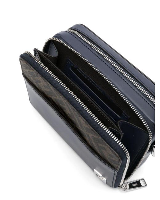 Fendi Blue Zucca-monogram Pattern Shoulder Bag for men